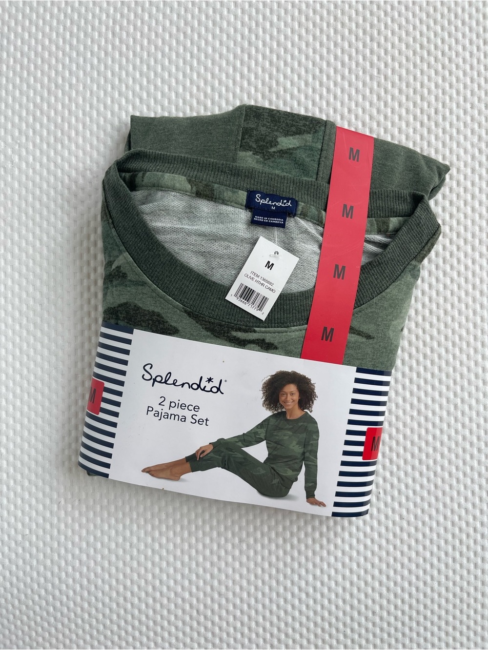 Splendid Women’s Olive Green Camo 2-Piece Pajama‎ Set